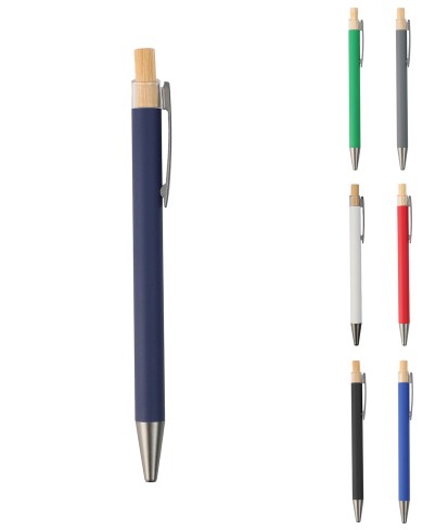 KEEN - Metal Ball Pen with Bamboo Button